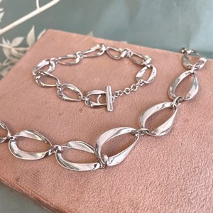 Aura halskæde og armbånd i sølv fra Mads Z - 2120103 | Spar 10%
